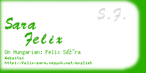 sara felix business card